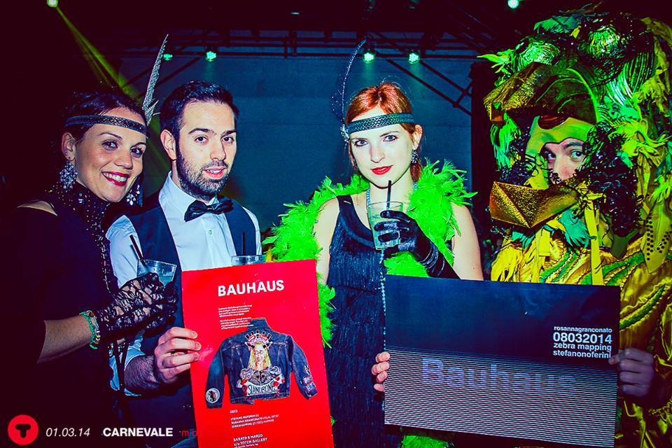 Serata Carnevale a Marzo 2014 con Bauhaus Manifesto e Creazioni di Rosanna Granconato al Totem Gallery di Vicenza